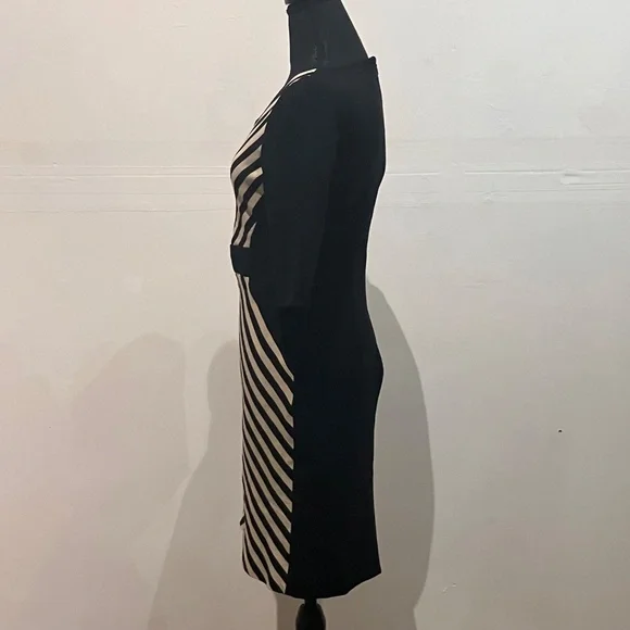 TAHARI Black, and white fitted dress - Picture 4 of 10